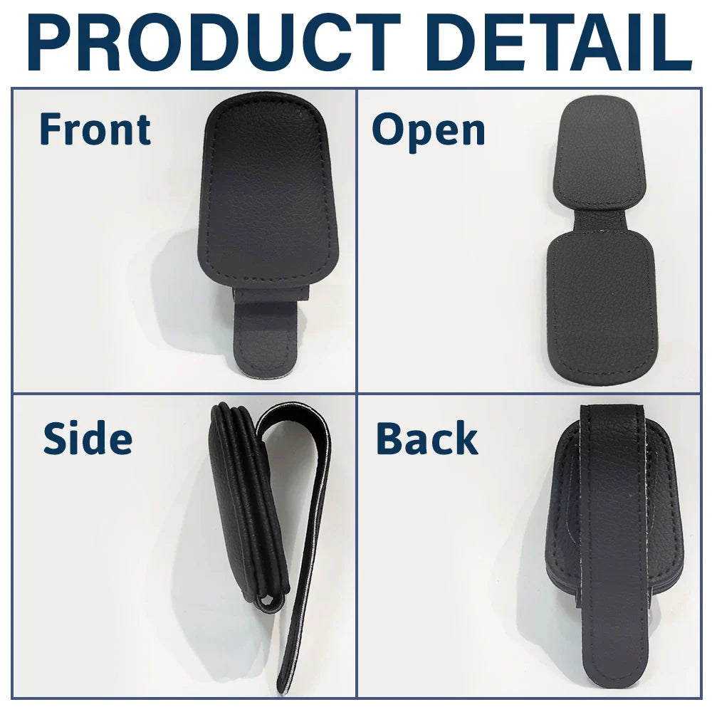 Custom Photo Drive Safe I Am Waiting At Home - Personalized Sunglasses Holder For Car Visor
