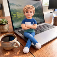 Art Design,Christmas,Custom Photo,Family,Humorous,Photo - Poseable Body Doll - Funny Gift For Family, Mom, Dad, Kid, Pet - Personalized Custom Photo Squishy Toy Poseable Plush Doll Poseable Plush Doll