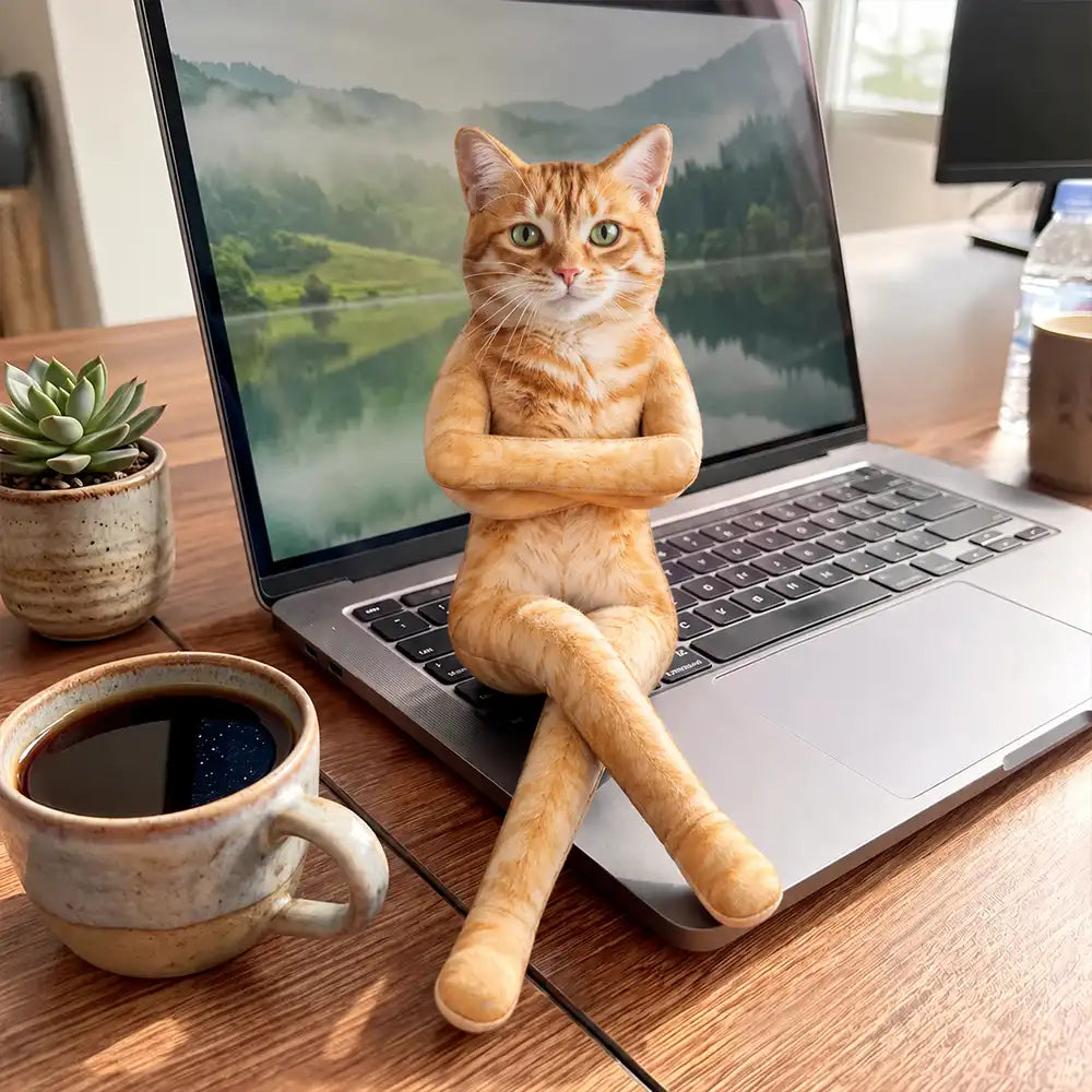 Art Design, Christmas, Custom Photo, Humorous, Pet Lovers, Photo - Poseable Body Doll - Funny Gift For Dog Mom, Dad, Cat Lover - Personalized Custom Photo Pet Squishy Toy Poseable Plush Doll Poseable Plush Doll