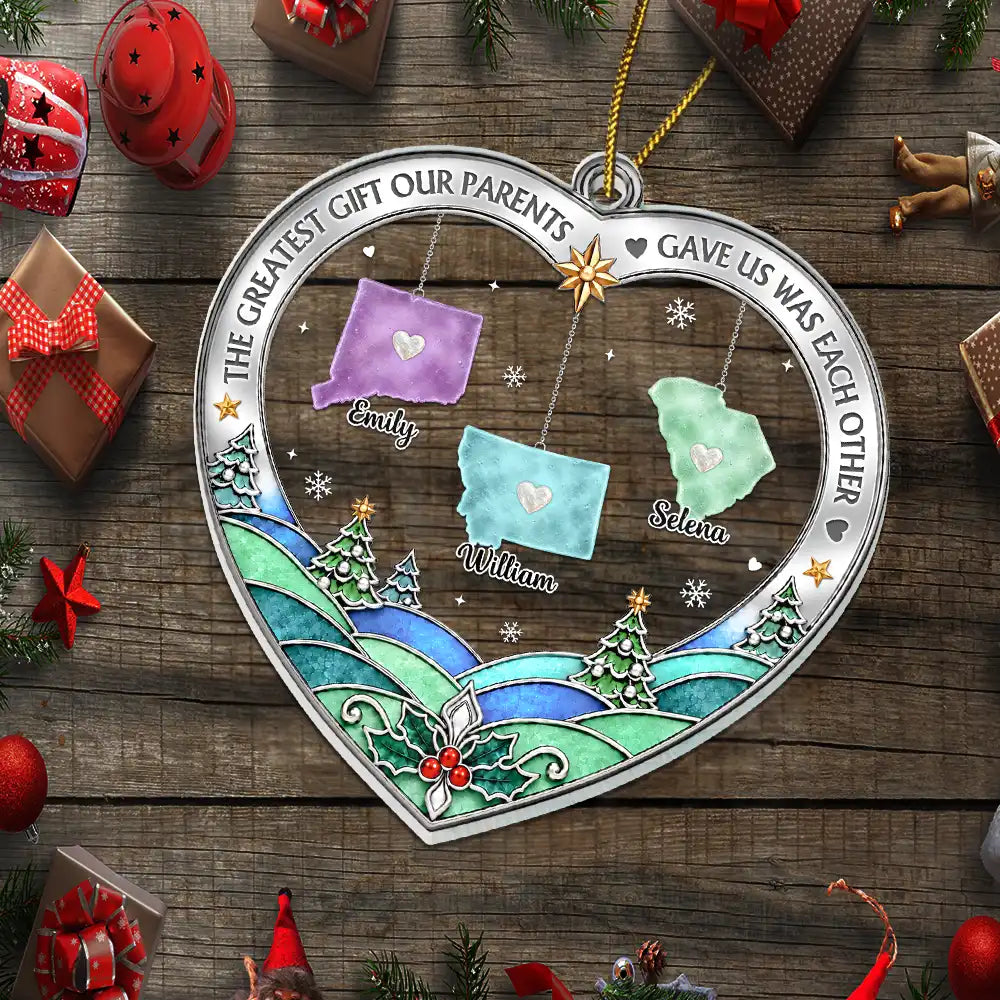 Christmas,Family,Icon,Long Distance,Sentimental,Top Market - Christmas Gift For Long Distance Family - Personalized All Hearts Come Home For Christmas Acrylic Ornament