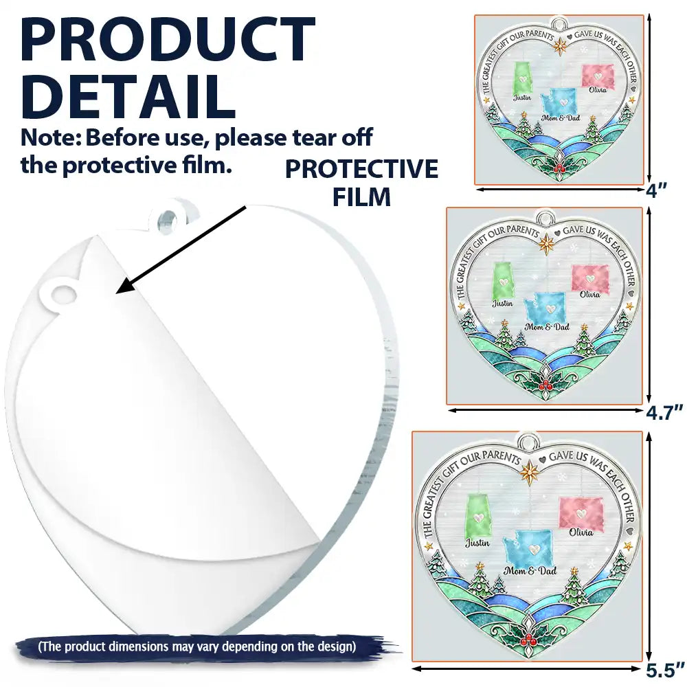 Christmas,Family,Icon,Long Distance,Sentimental,Top Market - Christmas Gift For Long Distance Family - Personalized All Hearts Come Home For Christmas Acrylic Ornament