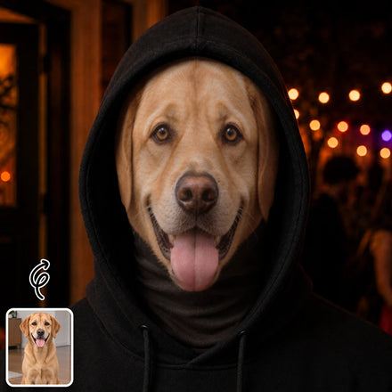 Halloween Funny Gift For Dog Cat Lovers - Personalized Custom Photo Balaclava Mask