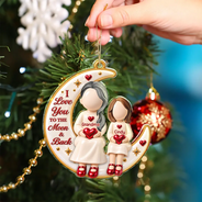 Christmas,Gift For Grandma,Gifts For Her,Sentimental,Top Market,Vector - Christmas Gift For Grandma & Grandkids - Personalized Moon Acrylic Ornament