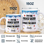 Christmas,Custom Text,Humorous - Funny Siblings Gift For Kids - Personalized White Edge-to-Edge Mug
