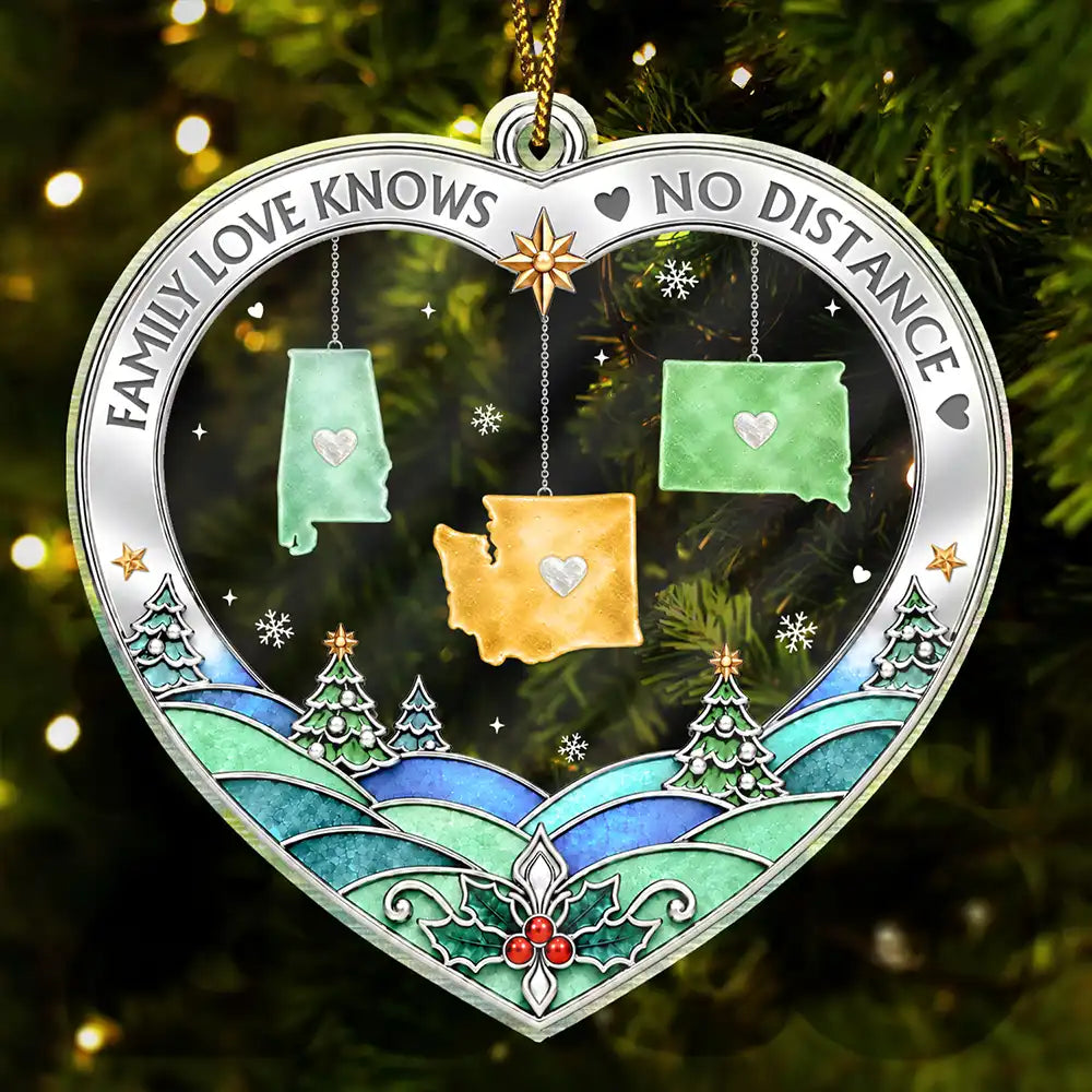 Christmas,Family,Icon,Long Distance,Sentimental,Top Market - Christmas Gift For Long Distance Family - Personalized All Hearts Come Home For Christmas Acrylic Ornament