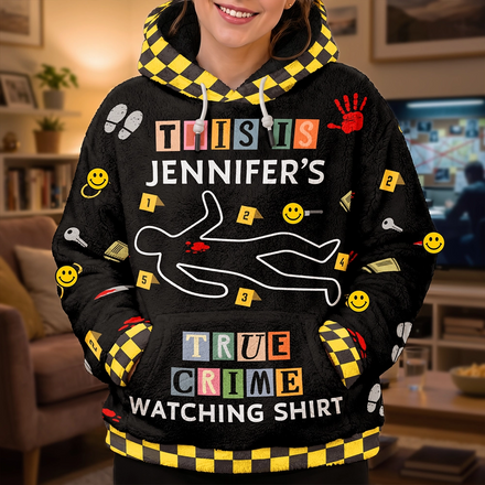 Gift For True Crime Lovers - Personalized Binge Watching Fleece Hoodie