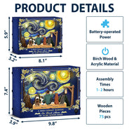 Dog Lovers,Dog Mom,Dog Dad,Love,Happy,Vector - A Woman Man Cannot Survive On Book Alone Dog Mom Dad Starlit Night - Personalized DIY Book Nook Kit