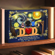 Gift For Father,Gift For Grandpa,Love - Dad Grandpa We Will Always Reach For You Starlit Night - Personalized DIY Book Nook Kit