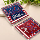 Gift For Mother,Gift For Grandma,Gift For Father,Gift For Grandpa,Independence Day,Top Market,Confident - America Mom Grandma Fireworks Celebration - Personalized Acrylic Magnet