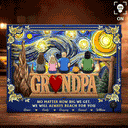 Gift For Father,Gift For Grandpa,Love - Dad Grandpa We Will Always Reach For You Starlit Night - Personalized DIY Book Nook Kit