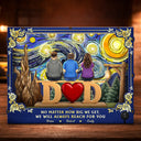Gift For Father,Gift For Grandpa,Love - Dad Grandpa We Will Always Reach For You Starlit Night - Personalized DIY Book Nook Kit