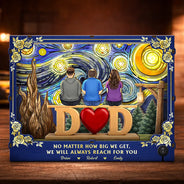 Gift For Father,Gift For Grandpa,Love - Dad Grandpa We Will Always Reach For You Starlit Night - Personalized DIY Book Nook Kit