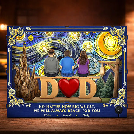 Dad Grandpa We Will Always Reach For You Starlit Night - Personalized DIY Book Nook Kit
