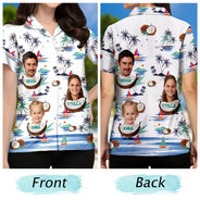 Custom Photo Funny Family Face Vacation - Birthday, Loving Gift For Husband, Wife, Couples, Dad, Mom - Personalized Custom Hawaiian Shirt