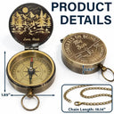 Gift For Husband,Gift For Boyfriend,Gift For Men,Gift For Grandpa,Gift For Father,Gift For Son,Gift For Brothers,Happy,Grateful - Congrats On Being My Dad Grandpa Husband You Lucky Man - Personalized Engraved Brass Compass