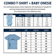 First Father's Day Together - Personalized Combo T Shirt And Baby Onesie