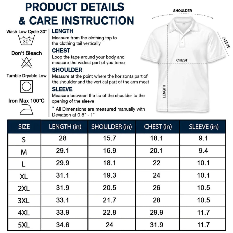 Custom Photo Best Dad Papa By Par - Personalized Polo Shirt