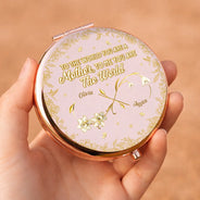 Mom,Daughters,Gift For Daughter,Love,Gift For Mother - Mom And Daughter Forever Linked Together - Personalized Compact Mirror