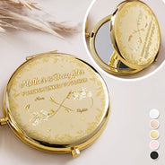 Mom,Daughters,Gift For Daughter,Love,Gift For Mother - Mom And Daughter Forever Linked Together - Personalized Compact Mirror