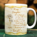 Gift For Daughter, Gift For Women, Love - Mom And Daughter Forever Linked Together - Personalized White Edge-to-Edge Mug