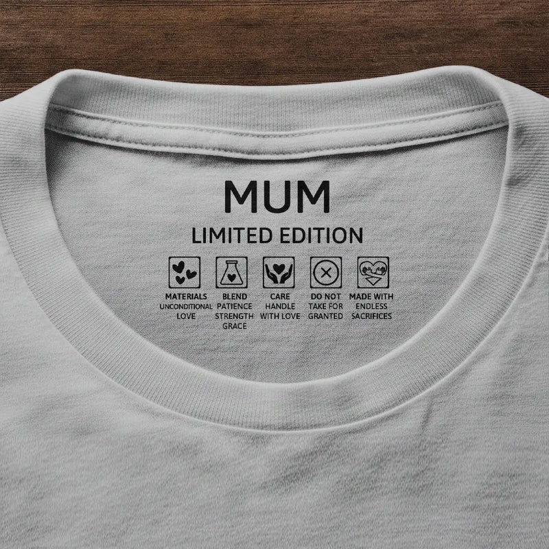 Gift For Father,Gift For Mother,Gift For Women,Gift For Men,Gift For Grandma,Gift For Grandpa - Mom Care Label - Personalized T Shirt