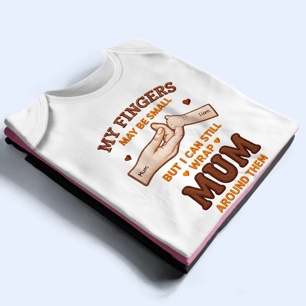 Gift For Mother,Gift For Father,New Dad,New Mom,Happy,Top Market,Top Market,Vector - Mom Dad & Baby My Fingers May Be Small - Personalized Baby Onesie