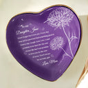 Mom - Daughters (Adult), Gift For Mother, Gift For Daughter, Love - Mom Daughter Never Forget That I Love You My Baby Girl - Personalized Ring Dish