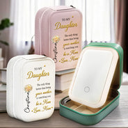 Gift For Daughter, Mom - Daughters (Adult), Gift For Women, Happy, Grandma - Grandkids, Gift For Grandkids - Mom Daughter The Only Thing Better Than Being Your Mother - Personalized Makeup Box With LED Mirror