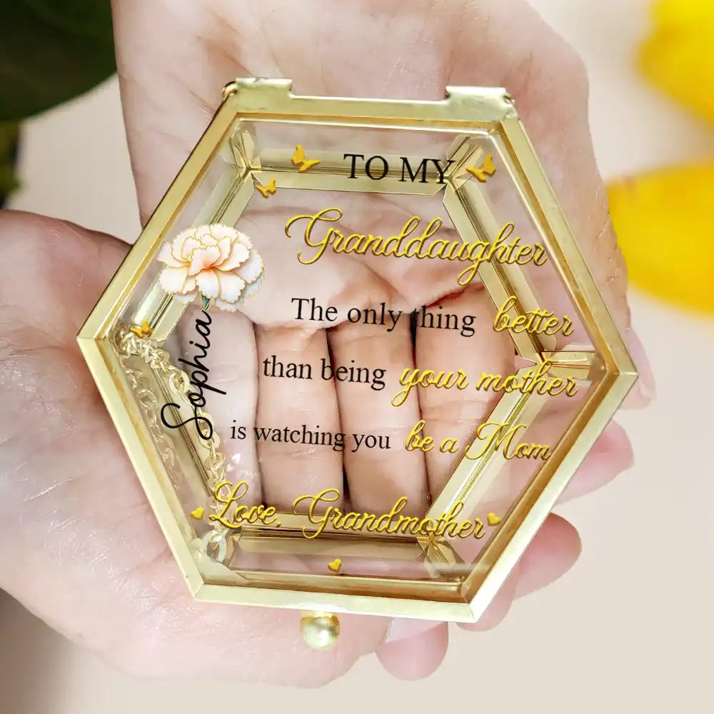 Gift For Daughter,Mom - Daughters (Adult),Gift For Women,Happy,Grandma - Grandkids,Gift For Grandkids - Mom Daughter The Only Thing Better Than Being Your Mother - Personalized Ring Dish - Personalized Glass Jewelry Box