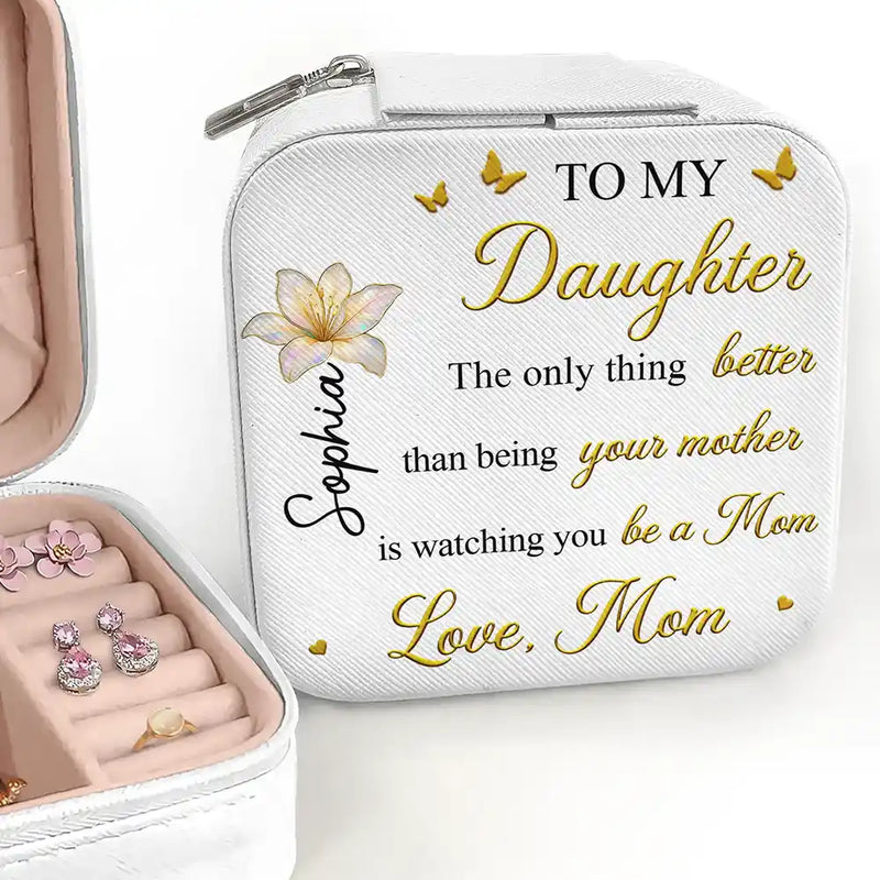 Gift For Daughter,Mom - Daughters (Adult),Gift For Women,Happy,Grandma - Grandkids,Gift For Grandkids - Mom Daughter The Only Thing Better Than Being Your Mother - Personalized Ring Dish - Personalized Jewelry Box