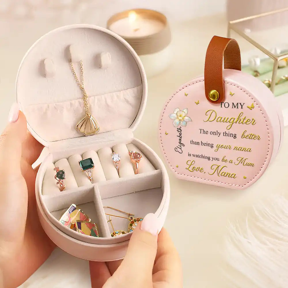 Gift For Daughter, Mom - Daughters (Adult), Gift For Women, Happy, Grandma - Grandkids, Gift For Grandkids - Mom Daughter The Only Thing Better Than Being Your Mother - Personalized Jewelry Box With Handle