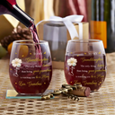 Gift For Daughter, Mom - Daughters (Adult), Gift For Women, Happy, Grandma - Grandkids, Gift For Grandkids - Mom Daughter The Only Thing Better Than Being Your Mother - Personalized Stemless Wine Glass