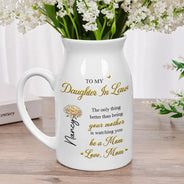Gift For Daughter,Mom - Daughters (Adult),Gift For Women,Happy,Grandma - Grandkids,Gift For Grandkids - Mom Daughter The Only Thing Better Than Being Your Mother - Personalized Ceramic Flower Vase