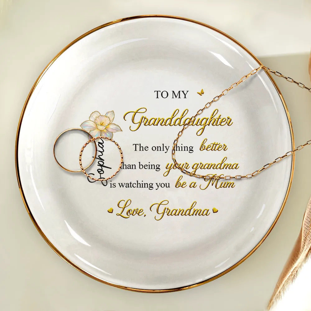 Gift For Daughter,Mom - Daughters (Adult),Gift For Women,Happy,Grandma - Grandkids,Gift For Grandkids - Mom Daughter The Only Thing Better Than Being Your Mother - Personalized Ring Dish