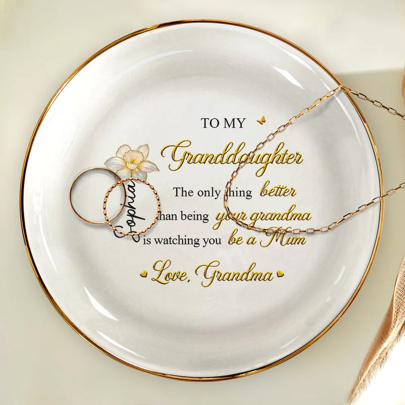 Gift For Daughter,Mom - Daughters (Adult),Gift For Women,Happy,Grandma - Grandkids,Gift For Grandkids - Mom Daughter The Only Thing Better Than Being Your Mother - Personalized Ring Dish