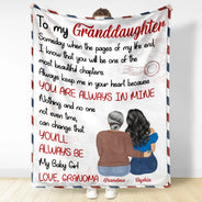Gift For Daughter, Gift For Women, Mom - Daughters (Adult), Mom - Daughters (Young), Love - Mom Daughter You'll Always Be My Baby Girl - Personalized Fleece Blanket, Sherpa Blanket