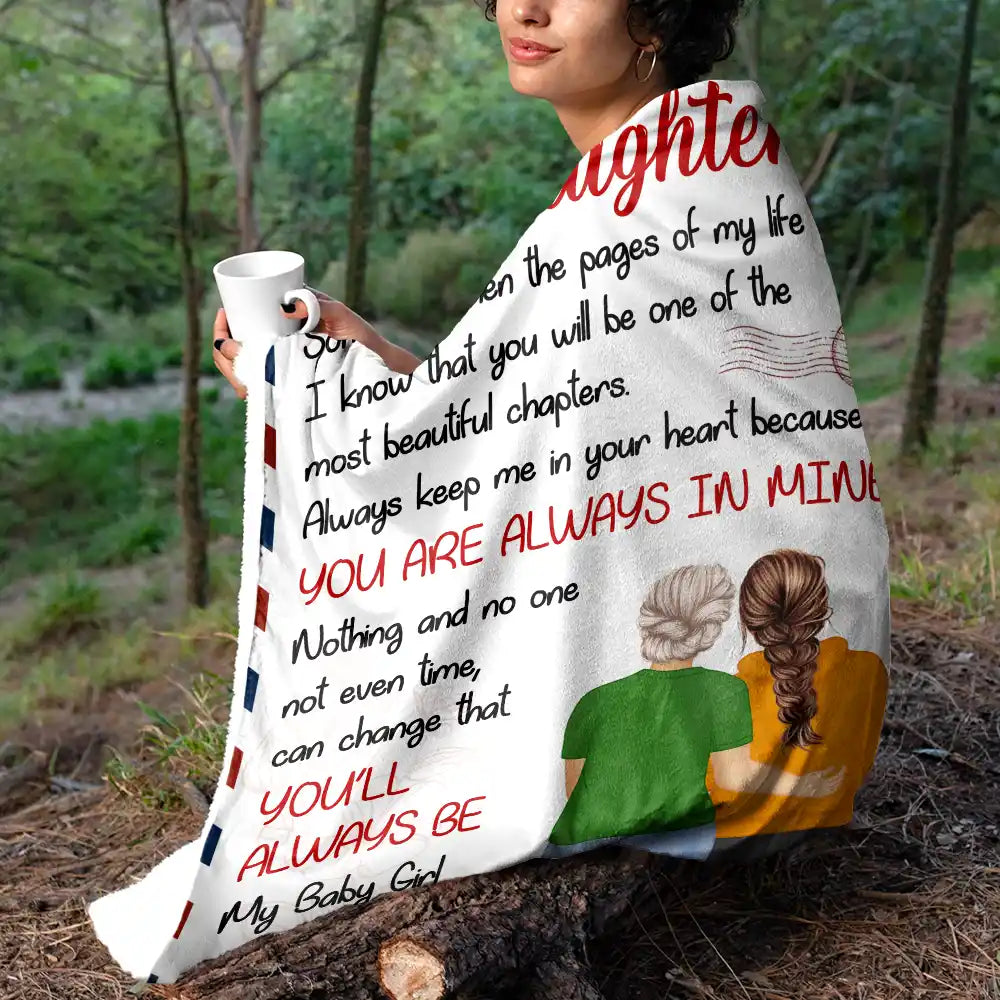 Gift For Daughter, Gift For Women, Mom - Daughters (Adult), Mom - Daughters (Young), Love - Mom Daughter You'll Always Be My Baby Girl - Personalized Fleece Blanket, Sherpa Blanket