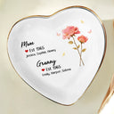 Gift For Women,Mom,Daughters (Adult),Gift For Mother,Gift For Grandpa - Mom Grandma Great Grandma Birth Month Flower - Personalized Ring Dish