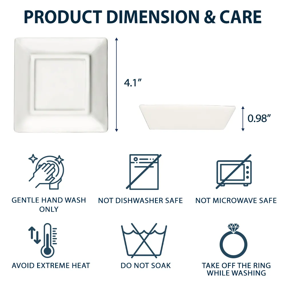 Gift For Grandma, Gift For Mother, Grandma - Grandkids, Happy - Mom Grandma Heart We Love You Toile De Jouy Pattern - Personalized Ring Dish