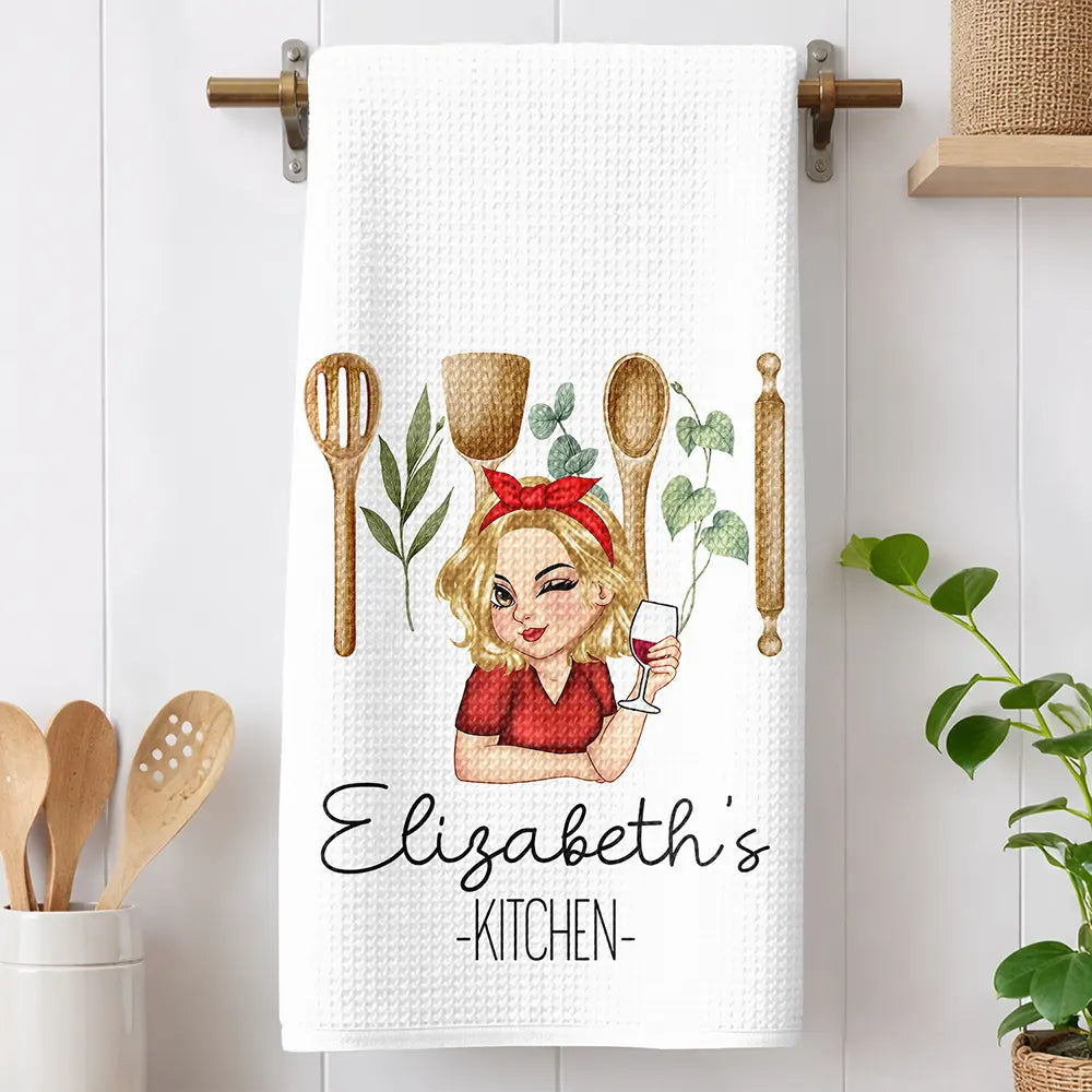 Mom Grandma Kitchen - Personalized Kitchen Towel