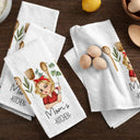 Gift For Wife,Gift For Women,Gift For Yourself,Gift For Mother,Gift For Grandma,Cooking,Mom's Hobby,Happy - Mom Grandma Kitchen - Personalized Kitchen Towel