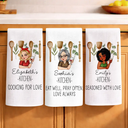 Gift For Wife,Gift For Yourself,Gift For Women,Gift For Mother,Gift For Aunt,Gift For Grandma,Happy,Cooking,Baking  - Mom Grandma Kitchen Cooking For Love - Personalized Kitchen Towel