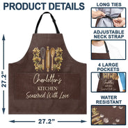 Confident, Gift For Yourself, Cooking, Gift For Women, Icon - Mom Grandma Kitchen Cooking For Love Birth Flower - Personalized Apron
