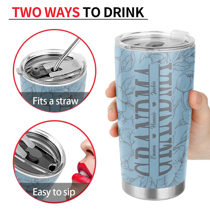 Gift For Mother,Gift For Grandma - Mom Grandma Nana - Personalized Tumbler