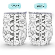 Gift For Mother, Gift For Grandma, Love - Mom Grandma Nana - Personalized Wine Tumbler
