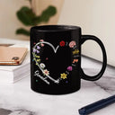 Gift For Mother, Grateful, Icon - Mom Grandma Sweetheart Birth Month Flower - Personalized Mug
