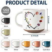 Gift For Mother, Grateful, Icon - Mom Grandma Sweetheart Birth Month Flower - Personalized Pottery Mug