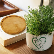 Gift For Mother, Gift For Grandma, Love - Mom Grandma Sweethearts - Personalized Ceramic Plant Pot