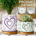 Gift For Grandma,Happy,Gift For Mother,Gift For Women - Mom Grandma Sweethearts - Personalized Ceramic Plant Pot