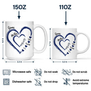 Gift For Grandma, Gift For Mother, Gift For Wife, Happy - Mom Grandma Sweethearts - Personalized Mug